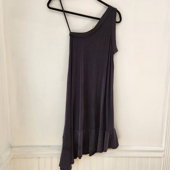 Moulinette Soeurs Anthrologie Raneri One-Shoulder Grey Dress Petite XXS (XXSP) - Picture 3 of 9